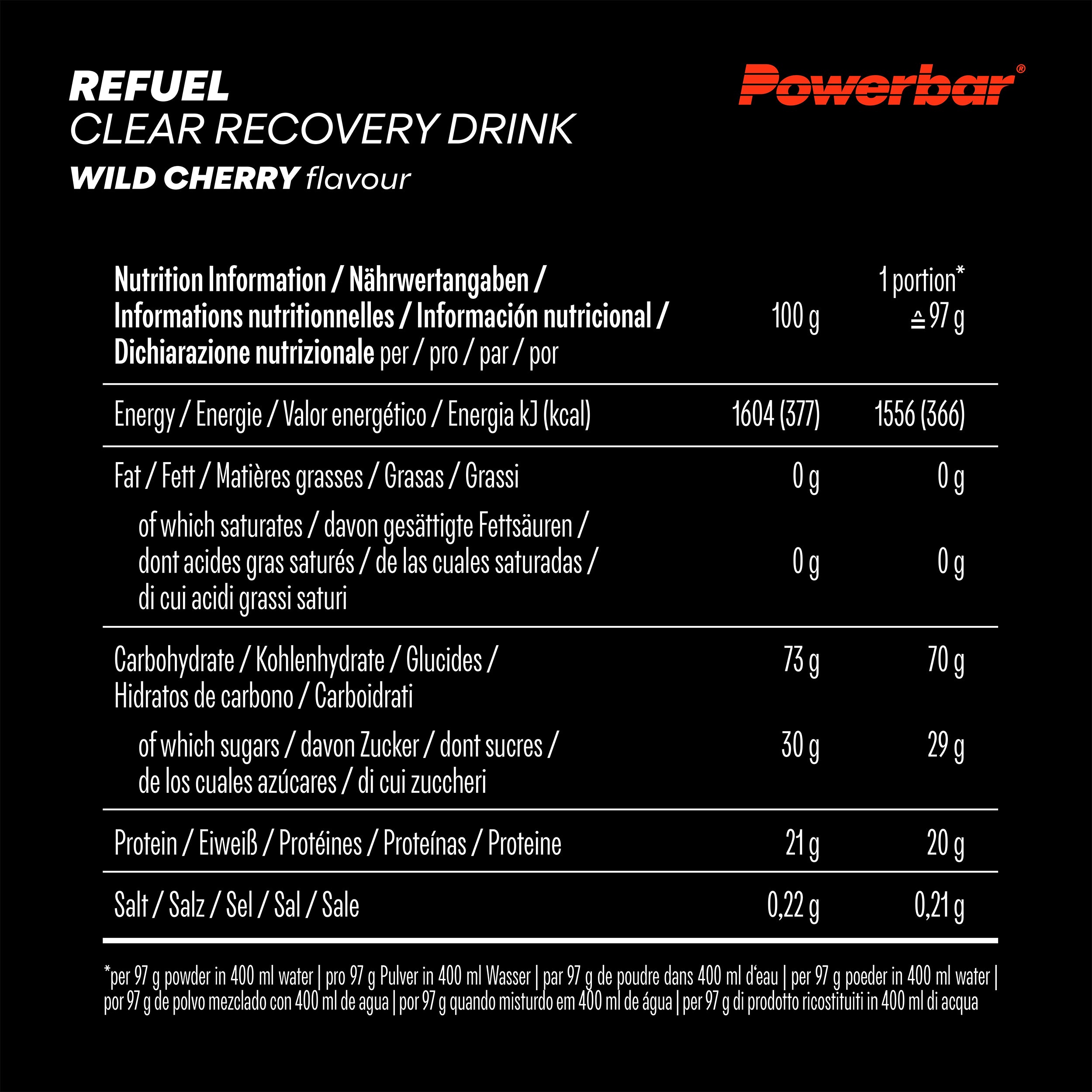 POWERBAR Refuel Clear Recovery Drink 10er Karton