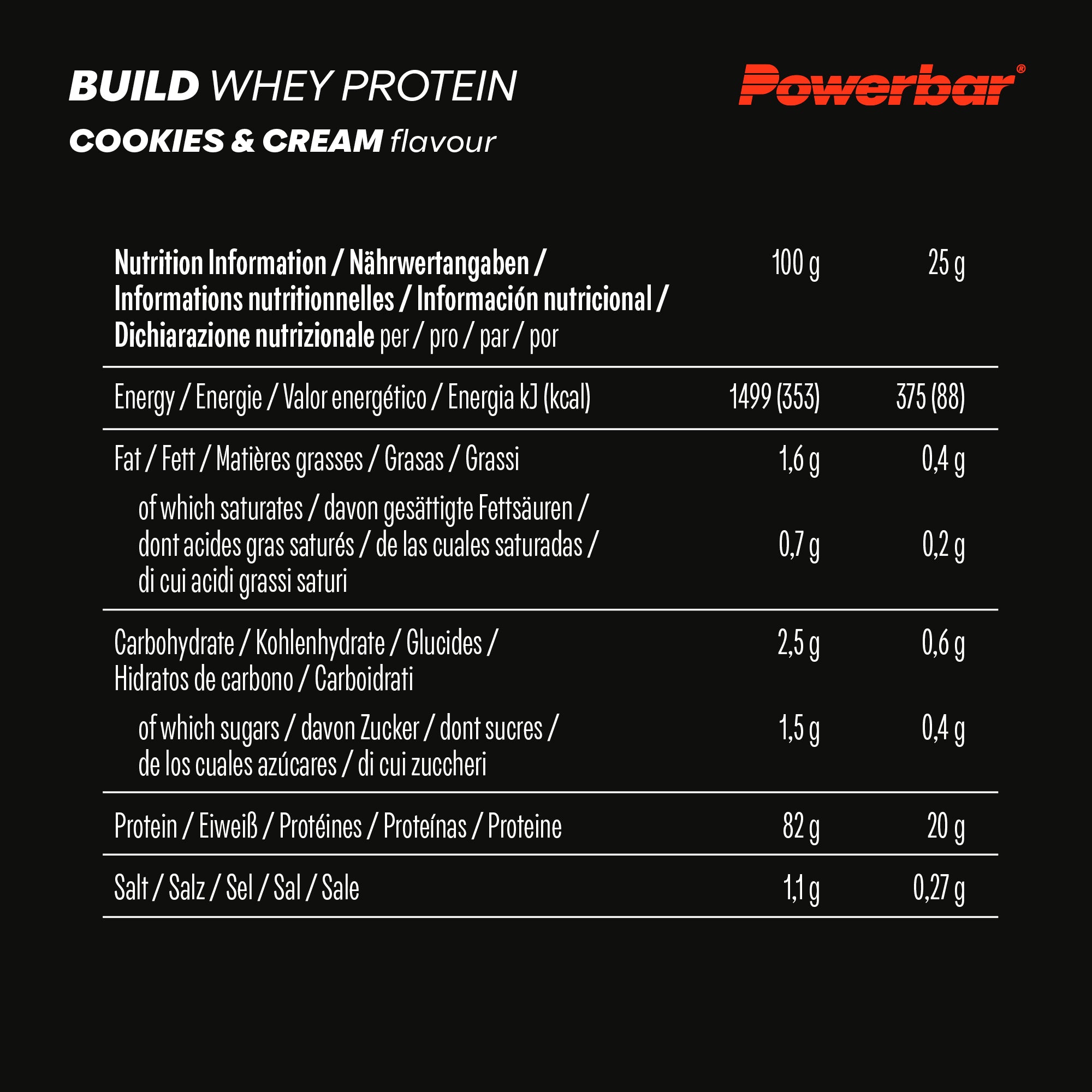 Build Whey Protein Cookies & Cream