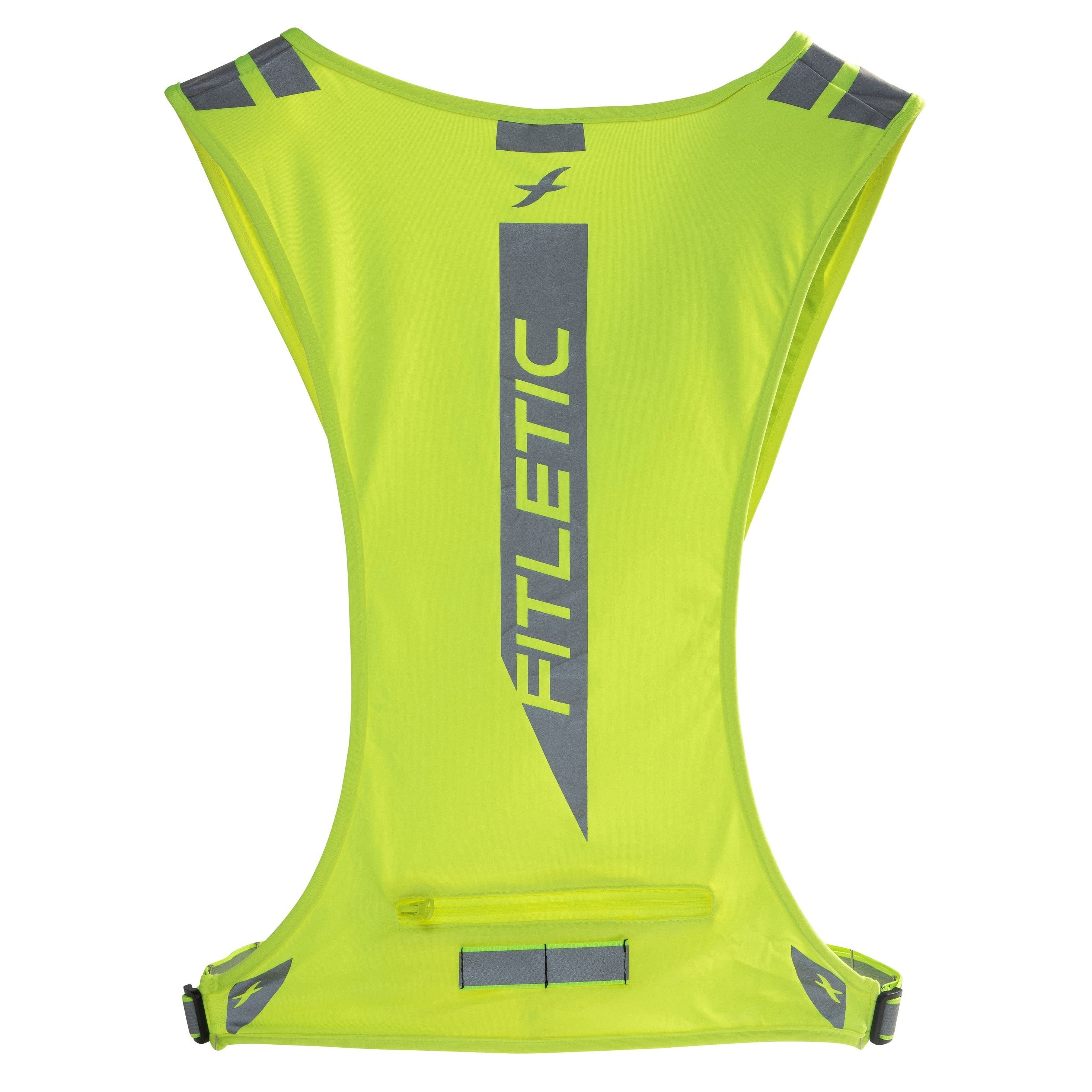 FITLETIC® Glo - Laufweste mit Reflektoren für Joggen, Laufen, Sport - reflektierende Warnweste